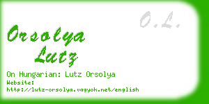 orsolya lutz business card